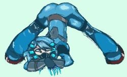 1girls big_ass blue_hair bodysuit breasts female female_only fortnite jack-o'_pose meme slurpentine solo