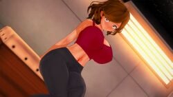 3d 3d_(artwork) brown_hair hilda_(series) johanna_(hilda) koikatsu light-skinned_female light_skin papaoso short_hair