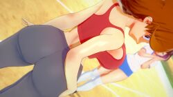 3d 3d_(artwork) brown_hair hilda_(series) johanna_(hilda) koikatsu light-skinned_female light_skin papaoso short_hair