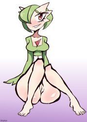 ass drupeneassot feet gardevoir generation_3_pokemon humanoid pokémon_(species) pokemon pokemon_(species) pussy pussy_peek red_eyes thick_thighs