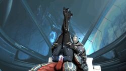 1boy 1girls 3d anal anal_sex animated anus balls cum female glowing male penetration penis pussy saryn_(warframe) vauban_(warframe) warframe wattchewant