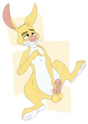 balls disney lagomorph male male_only mammal masturbation neenya penis rabbit rabbit_(winnie_the_pooh) solo