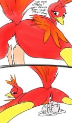 anus avian banjo-kazooie cum cum_inside egg egg_laying female female_on_top kaykitten kazooie male on_top pussy straight tongue tongue_out