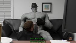 2boys 3d 3d_(artwork) abs balls bara beard big_balls big_dom_small_sub big_muscles big_pecs big_penis brown_hair capcom chris_redfield daddy dilf dominant dominant_humanoid dominant_male duo english_text erection gay grey_body handjob hat human human_on_humanoid humanoid humanoid_dominating_human interspecies larger_humanoid larger_male male male/male male_only monster monstrous_humanoid mr_x muscular muscular_human muscular_humanoid muscular_male nipples nude oral pants pecs penis resident_evil resident_evil_2 resident_evil_2_remake resident_evil_8:_village sex size_difference smaller_human smaller_male submissive submissive_human submissive_male sweater text txddy3d tyrant yaoi