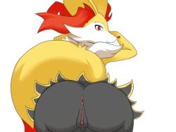 anus ass ass_hole bent_over braixen bubble_ass bubble_butt female_feral feral fox_girl fox_tail from_behind from_behind_position fur furry furry_ears game_cg large_ass multicolored_fur nintendo pokemon pokemon_(species) pussy rpg_maker thighs uncensored video_games wide_hips yellow_fur