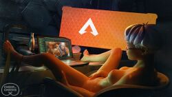 3d 3d_(artwork) apex_legends asian asian_female athletic_female blender blender3d blender_(software) cheer_cheeks(artist) completely_naked masturbating_while_watching masturbation short_hair valkyrie_(apex_legends) watching watching_porn watching_sex wattson_(apex_legends)