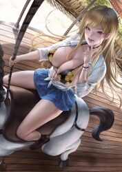 1girls absurd_res alternate_version_available blonde_hair curvaceous curvy_body curvy_female huge_breasts kitagawa_marin lexaiduer long_hair skirt solo_female solo_focus sono_bisque_doll_wa_koi_wo_suru