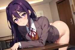 yuri (doki doki literature club) from doki doki literature club