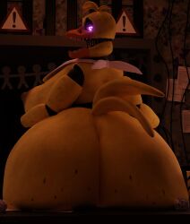 1girls 2023 3d 3d_(artwork) animatronic areola areolae ass ass_focus avian avian_humanoid back_view beak big_ass big_breasts bottom_heavy breasts brown_areola brown_nipples danger_sign fat_ass female female_focus five_nights_at_freddy's geodat64 gigantic_ass huge_ass huge_breasts large_ass large_breasts looking_at_viewer looking_back nipples open_mouth rear_view robot robot_girl robot_joints sharp_teeth sitting solo solo_focus wide_hips withered_chica yellow_body