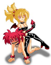 ball_gag blush blush breasts clothed_female_nude_female completely_nude completely_nude_female crying disgaea disgaea_1 disgaea_2 etna femdom gag gagged nippon_ichi_software rozalin shinzombie small_breasts