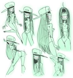 1girls 2019 areolae ass backwards_baseball_cap baseball_cap breasts cap eyes_covered female female_only ghost ghost_girl green_body hair_covering_breasts hat hi_res limited_palette long_hair medium_breasts mhdrawin mostly_nude mostly_nude_female nipples no_feet open_mouth original original_character perky_breasts pussy pypes_(mhdrawin) showing_ass simple_background smile solo solo_female teeth tongue white_background