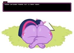 ass big_ass big_butt bonguitoweon bubble_ass bubble_butt furry huge_ass my_little_pony straight_hair toony twilight_sparkle_(mlp)