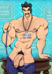 1boy abs balls balls_out balls_out_of_pants bara bara_tiddies bara_tits belt big_balls big_muscles big_pecs big_penis black_hair body_hair chest_hair daddy dilf erect_nipples facial_hair flaccid flaccid_penis foreskin hair_strand hairy hairy_arms hairy_chest hairy_male hairy_thighs hanging_balls hanging_penis hard_on holding_belt huge_balls huge_cock huge_penis human human_only indoors light-skinned_male light_skin looking_at_viewer male male_chest male_only manboobs manly mature mature_male moobs moustache mr._saguaro muscles muscular muscular_male name_tag nintendo nipples npc_trainer open_pants pants pants_down pecs pectorals penis penis_out penis_out_of_pants pokemon pokemon_sv precum precum_bubble pubic_hair purple_belt purple_eyes schizoid shirtless six_pack smiling_at_viewer solo solo_male teacher teasing thick_eyebrows thick_penis thick_thighs topless topless_male uncircumcised uncut undressing unprofessional_behavior unzipped_pants veiny_penis