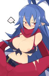 alternate_version_available bikini bikini_top blush blush breasts canon_genderswap disgaea disgaea_d2 genderswap_(mtf) jellcaps laharl laharl-chan large_breasts nipples nippon_ichi_software rule_63 visible_nipples