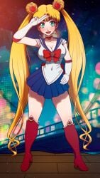 bishoujo_senshi_sailor_moon cleavage clothing color colored erect_nipples erect_nipples_under_clothes female female_only game_cg huge_breasts kinky_fridays large_breasts nipple_bulge pieces_of_my_heart sailor_moon skirt tagme thick_thighs usagi_tsukino