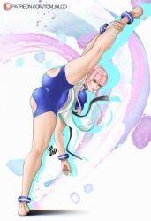 1girls ass athletic_female legs manon_legrand pink_hair solo_female street_fighter street_fighter_6 stretching tom_wlod