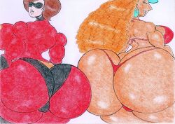 ass_cleavage big_ass big_breasts breasts bubble_butt butt_crack helen_parr huge_ass inner_workings kate_(inner_workings) mundoparaiso2 the_incredibles thick_thighs wide_hips