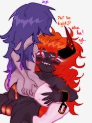 2boys anal anal_penetration anal_sex ass_grab capsaicin_cookie cookie_run cookie_run_kingdom cum_in_ass english_text fgtslut gay gay_sex prune_juice_cookie purple_hair red_hair riding socks stockings thigh_grab thigh_highs twink_penetrated yaoi