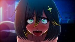 ahegao black_hair color colored female female_only game_cg green_eyes kinky_fridays no_clothes open_mouth pieces_of_my_heart tagme unknown_character