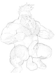 after_orgasm anal_masturbation anal_sex balls beard blush cum dildo dwarf erection facial_hair hairy islate_(artist) male male_only masturbation monochrome muscular nipple_play penis pinching_nipples solo