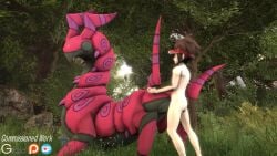 3d animated arthropod glitched_securitron hi_res human male/female mammal mp4 nate_(pokemon) nintendo no_sound pokémon_(species) pokemon pokemon_(species) scolipede size_difference tagme video zoophilia