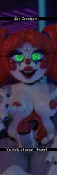 3d baby_(fnafsl) big_breasts bimbo blender blender_(software) circus_baby circus_baby_(cosmic_trance) circus_baby_(fnaf) cosmic_trance deadboi_artist five_nights_at_freddy's five_nights_at_freddy's:_sister_location fnaf futa_only futanari green_eyes motion_blur nude nude_futanari parted_lips red_hair red_lipstick scottgames sister_location snapchat solo solo_futa white_body