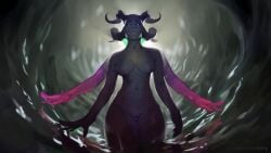 1girls 4_arms basnip big_breasts dark-skinned_female dark_skin diablo female green_eyes hairless_pussy highres horn hourglass_figure lilith_(diablo) looking_at_viewer looking_down milf multi_arm multi_limb purple_skin pussy solo solo_female succubus succubus_queen tagme thick_ass thick_thighs thigh_gap