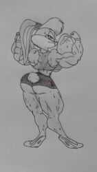 ass back_muscles biceps big_ass big_breasts breasts large_ass large_breasts lola_bunny looney_tunes muscles muscular muscular_arms muscular_female muscular_legs muscular_thighs superfemlover warner_brothers