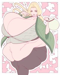 1girls 2023 absurd_res belly belly_overhang blonde_hair breasts cleavage fat female female_focus gigantic_breasts huge_belly huge_breasts kafekafei long_hair naruto naruto_(series) obese obese_female overweight overweight_female plump solo solo_female solo_focus thick_thighs thighs tsunade voluptuous