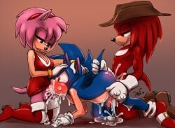 1futa 2boys 2boys1girl ahoge amy_rose anal anal_penetration anal_sex anthro anthro_on_anthro anthro_penetrated anthro_penetrating bisexual bisexual_male blue_fur blush blushing boots bracelet cheek_bulge cleavage clothed clothed_sex clothing commission commission_art cowboy_hat creampie cum cum_in_ass cum_in_mouth cum_inflation cum_inside cumshot dress dress_lift echidna excessive_cum fellatio from_behind from_behind_position from_front_position full-package_futanari full_body furry furry_only futa/male futa_on_male futadom futanari futanari_penetrating gay_domination gay_sex gradient_background green_eyes group group_sex hairband half-closed_eyes headwear hedgehog knuckles_the_echidna krazyelf licking_lips maledom mobian_(species) mouthful on_all_fours on_floor on_knees oral oral_penetration oral_sex penis pink_fur purple_eyes quills red_fur sega sonic_(series) sonic_the_hedgehog sonic_the_hedgehog_(series) spitroast stomach_bulge submissive_male tail testicles thigh_boots thighhighs threesome tongue_out violet_eyes yaoi