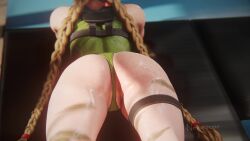 1girls 3d animated ass beret big_ass blender blonde_hair bubble_butt cammy_white capcom clothing fat_ass female female_only fingerless_gloves gloves huge_ass indoors jiggle legs leotard light-skinned_female light_skin long_hair muscular_legs nevonrose no_sound sole_female solo street_fighter street_fighter_6 tagme thick thick_ass thick_thighs thigh_strap thong_leotard twintails video wet_body wet_skin