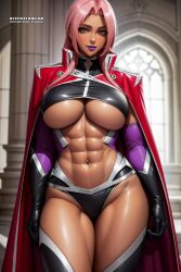 1girls ai_generated curvaceous curvy_body diffusionlad female female_focus female_only hi_res huge_breasts ingrid_(taimanin_asagi) long_hair pink_hair seductive_look solo_focus stable_diffusion taimanin_(series) underbust violet_lipstick voluptuous voluptuous_female