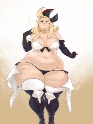 1girls 2020 absurd_res belly big_breasts blonde_hair bravely_default bravely_default:_flying_fairy bravely_default_(series) breasts chubby chubby_female curvaceous curvy edea_lee female female_focus hips huge_thighs kawaiidebu long_hair plump solo solo_female solo_focus thick_thighs thighhighs thighs tummy voluptuous wide_hips