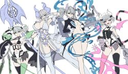 4girls ariane_the_labrynth_servant arianna_the_labrynth_servant arias_the_labrynth_butler demon_girl duel_monster labrynth_of_the_silver_castle lovely_labrynth_of_the_silver_castle multiple_girls yu-gi-oh!