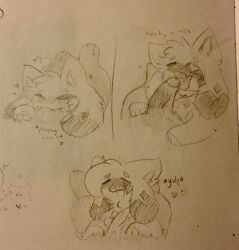 blowjob blush crystal_(kittydogcrystal) cum_in_mouth doodle doodles furry furry_only heart heart-shaped_pupils i'mboutablow invalid_tag kittydog_(species) kittydogcrystal onomatopoeia oral paper rough_sketch sketch tagme traditional_art