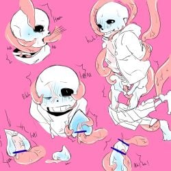 1:1 1:1_aspect_ratio 1boy animated_skeleton blue_blush blue_penis blush censor_bar censored censored_penis ectopenis english_text hooded_jacket jacket male male_focus male_only pants_down pants_pulled_down pink_background pink_tentacles pixiv_id_3871107 restrained sans sans_(undertale) simple_background skeleton solid_color_background solo_focus soul_sex sweat tears tentacle tentacle_around_leg tentacle_in_mouth tentacle_job tentacle_penetration tentaclejob tentacles_on_male tentacles_under_clothes text undertale undertale_(series) undressing_another