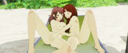 2girls 3d animated beach breasts bunnxarts clitoral_stimulation exhibitionism female female_only fingering fingering_partner human kissing kujikawa_rise mashita_kanami moaning mutual_masturbation outside pale_skin persona persona_4 persona_4:_dancing_all_night pussy small_breasts sound spread_legs tagme uncensored video yuri