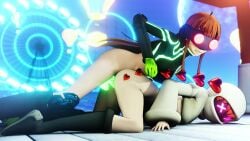 2girls 3d ahe_gao amateurthrowaway animated ass clothing female female_only hair_pull human mp4 pale_skin persona persona_5 persona_5_scramble:_the_phantom_strikers phantom_thief_suit sakura_futaba sex_toy sophia_(persona_5) sound strap-on tagme vaginal_penetration video yuri