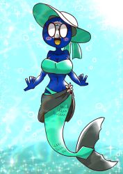 1girls blue_body blue_skin blush clothing countryhumans countryhumans_girl female mariana_islands_(countryhumans) merfolk mermaid safe sfw siren 零戰