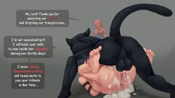 anthro anthro_on_human anthro_penetrating_human cum_in_pussy feline forced_impregnation furry human human_slave impregnation interspecies interspecies_domination panther slave