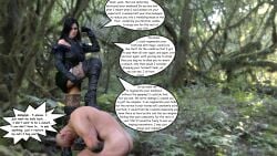 3d ballbusting castration dazbblover female femdom fighting male the_witcher_(series) yennefer