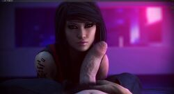 1boy 1boy1girl 1girls 3d asian asian_female big_balls big_penis eye_contact faith_connors faith_connors_(mirror's_edge_catalyst) female foreskin huge_balls huge_cock human human_male interracial jjjjd light-skinned_male light_skin male mirror's_edge mirror's_edge_catalyst photorealism photorealistic uncircumcised uncut