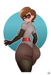 1girls 2023 ass big_ass big_butt brown_hair dakota018 disney elastigirl female female_only fully_clothed helen_parr large_ass looking_at_viewer mask milf mother pixar solo solo_female superheroine tagme the_incredibles thick_ass wide_hips