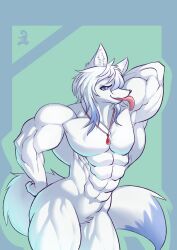 abs canine d.angelo fox male male_only muscles muscular muscular_anthro muscular_male pecs