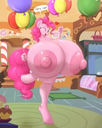 balloon big_breasts breasts_bigger_than_head female female_only hyper_breasts hyperstorm_h my_little_pony naked nude pinkie_pie_(mlp) straight_hair