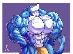 abs big_muscles blue_body d.angelo huge_muscles hyper_muscles large_muscles male male_only muscles muscular muscular_anthro muscular_male pecs penis shark