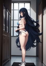 1female 1girls ai_generated anime anime_girl anime_style ass big_ass big_breasts blue_bikini blue_bikini_bottom blue_bikini_top blue_eye blue_eyes blue_eyes_female blue_hair boobs breasts enza1316 female fit fit_female long_blue_hair long_hair natural_breasts