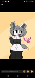 black_eyes braixen dilphoxen dilphoxen_artist fox fox_ears fox_girl fox_tail furry furry_breasts furry_ears furry_female furry_only furry_tail gray_fur gray_hair pokemon pokemon_(species) pokemon_xy pokephilia solo solo_anthro solo_female white_fur