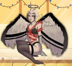 lute (hazbin hotel) from christmas by guitarspear