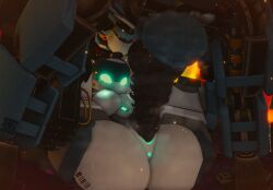 1futa 1girls 3d animatronic anus areolae ass balls big_ass big_penis breasts cyber_medic_(tds) fox medic_(tds) medium_breasts nipples penis pussy roblox roblox_studio robloxian robot self_upload size_difference spiked_penis tower_defense_simulator vaginal_penetration wox_the_fox yukari_hanarr34